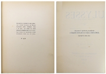 James Joyce ''Ulysses'' First Edition From 1922 -- #877 of the 1,000 Copies in the Rare First Edition
